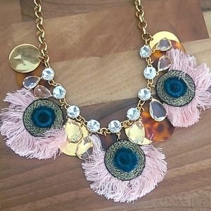 J. Crew Fringe Statement Necklace, NWOT